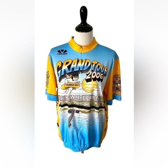 Mens Voler Sz XXL 2XL Cycling Jersey Bicycle Back Pockets 3/4 Zip Grand Tour - Picture 1 of 6